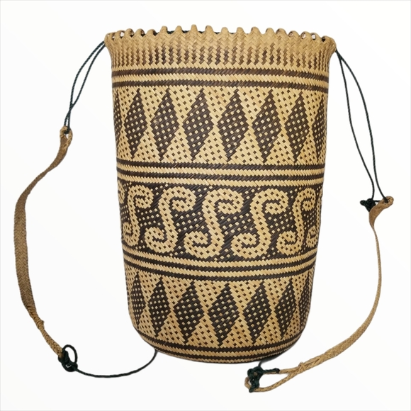 Boho Straw Woven Backpack Wicker Bag Bali - Picture 5 of 7